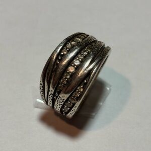 Silpada Sterling silver ring w/cubic zirconia R2035 - size 9